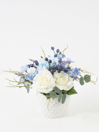 Artificial Flower 25*25*23cm Mix rose hydrangea in ceramic pot GS-16822018 Potted Flowers&Plants 3,000+ sqm showroom with thousands of artificial flowers, plants & trees ready for global sourcing.