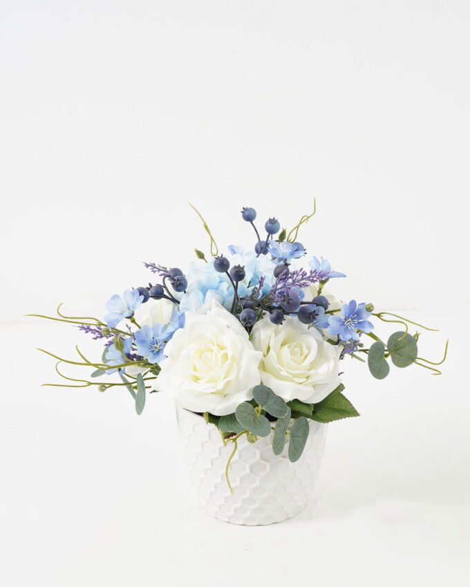 Artificial Flower 25*25*23cm Mix rose hydrangea in ceramic pot GS-16822018-W1 Potted Flowers&Plants YeahFlower is one of Chinese leading OEM manufacturers and exporters , supplying the silk flowers, wholesale artificial trees