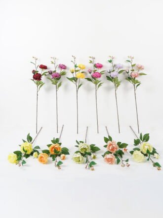 Artificial Flower 25*25*75cm Peony *3 single stem GS-26222011-P2 Single Flowers 3,000+ sqm showroom with thousands of artificial flowers, plants & trees ready for global sourcing.