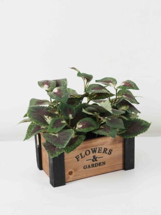 Artificial Flower 26*16*29cm Lavender Eucalyptus in Wooden pot GS-03322037 Potted Flowers&Plants 3,000+ sqm showroom with thousands of artificial flowers, plants & trees ready for global sourcing.