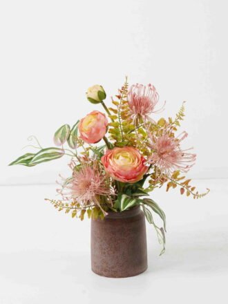 Artificial Flower 30*22*34cm Austin rose arrangement in Wooden Paper pot GS-03322052-Z1 Potted Flowers&Plants 3,000+ sqm showroom with thousands of artificial flowers, plants & trees ready for global sourcing.