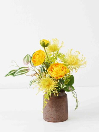 Artificial Flower 30*22*34cm Ranunculus arrangement in Wooden Paper pot GS-03322053-P1 Potted Flowers&Plants 3,000+ sqm showroom with thousands of artificial flowers, plants & trees ready for global sourcing.