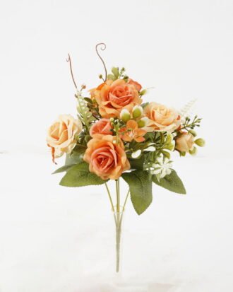 Artificial Flower 20*20*30cm Rose*5 bush GS-67122001-O1 Flowers Bush YeahFlower is one of Chinese leading OEM manufacturers and exporters , supplying the silk flowers, wholesale artificial trees