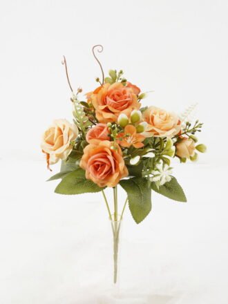 Artificial Flower 20*20*30cm Rose*5 bush GS-67122001-C1 Flowers Bush 3,000+ sqm showroom with thousands of artificial flowers, plants & trees ready for global sourcing.