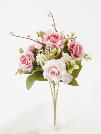 Artificial Flower 20*20*30cm Rose*5 bush GS-67122001-P1 Flowers Bush 3,000+ sqm showroom with thousands of artificial flowers, plants & trees ready for global sourcing.