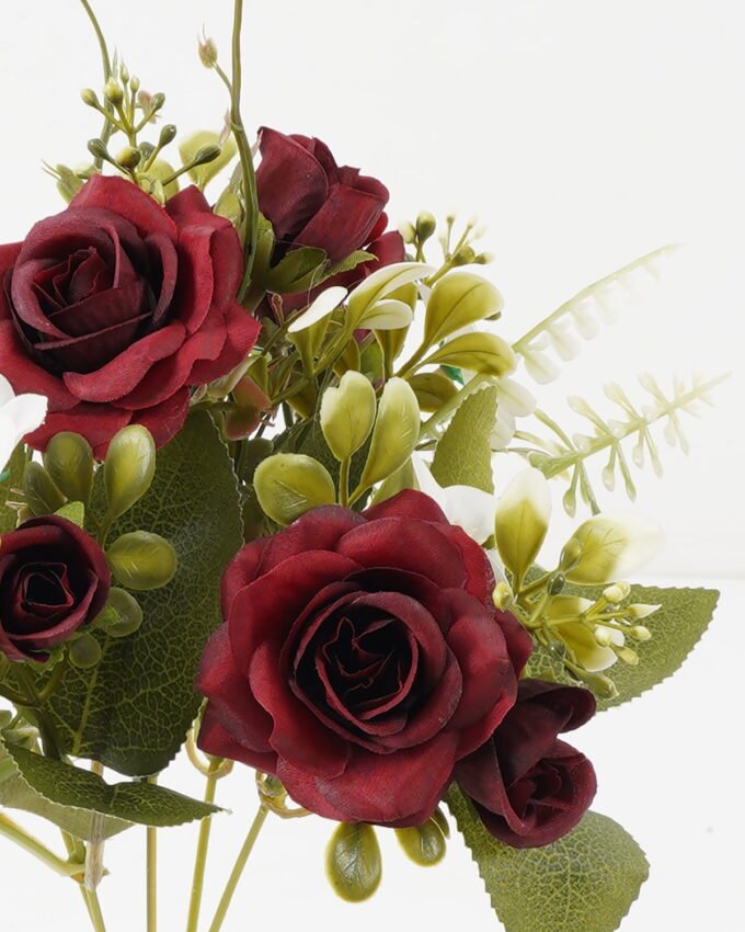 Artificial Flower 20*20*30cm Rose*5 bush GS-67122001-R1 Flowers Bush YeahFlower is one of Chinese leading OEM manufacturers and exporters , supplying the silk flowers, wholesale artificial trees