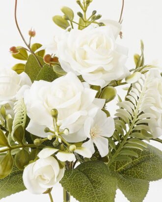 Artificial Flower 20*20*30cm Rose*5 bush GS-67122001-W1 Flowers Bush YeahFlower is one of Chinese leading OEM manufacturers and exporters , supplying the silk flowers, wholesale artificial trees