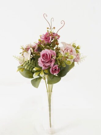 Artificial Flower 20*20*30cm Rose*5 bush GS-67122002-C1 Flowers Bush 3,000+ sqm showroom with thousands of artificial flowers, plants & trees ready for global sourcing.