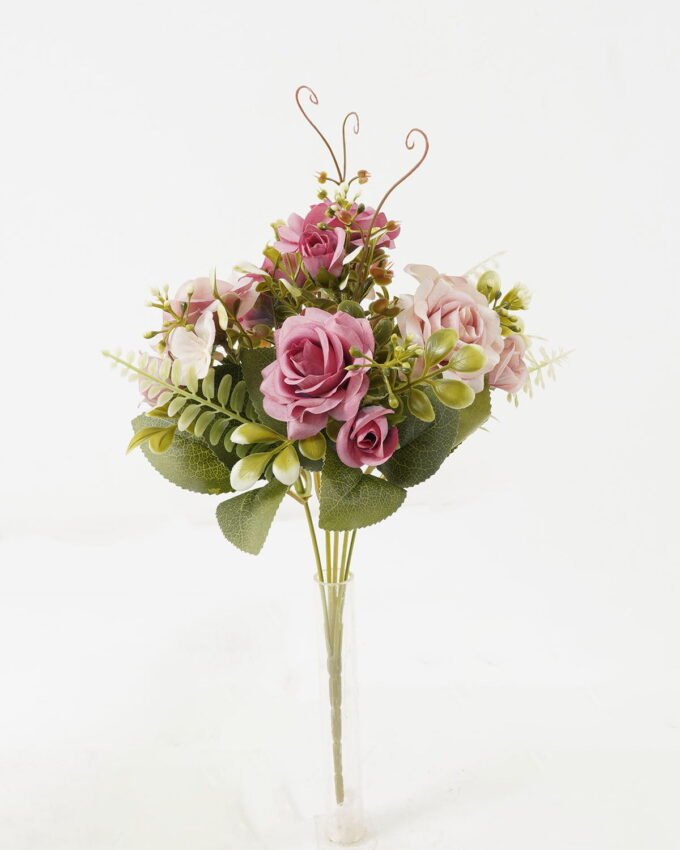 Artificial Flower 20*20*30cm Rose*5 bush GS-67122001-Z1 Flowers Bush YeahFlower is one of Chinese leading OEM manufacturers and exporters , supplying the silk flowers, wholesale artificial trees