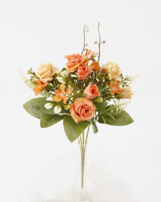 Artificial Flower 20*20*30cm Rose*5 bush GS-67122002-O1 Flowers Bush YeahFlower is one of Chinese leading OEM manufacturers and exporters , supplying the silk flowers, wholesale artificial trees