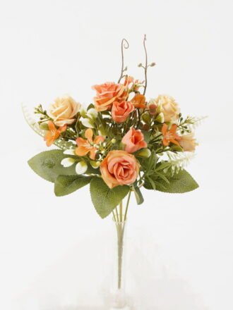 Artificial Flower 20*20*30cm Rose*5 bush GS-67122002-C1 Flowers Bush 3,000+ sqm showroom with thousands of artificial flowers, plants & trees ready for global sourcing.