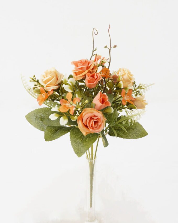 Artificial Flower 20*20*30cm Rose*5 bush GS-67122002-O1 Flowers Bush YeahFlower is one of Chinese leading OEM manufacturers and exporters , supplying the silk flowers, wholesale artificial trees