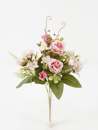 Artificial Flower 20*20*30cm Rose*5 bush GS-67122002-O1 Flowers Bush 3,000+ sqm showroom with thousands of artificial flowers, plants & trees ready for global sourcing.