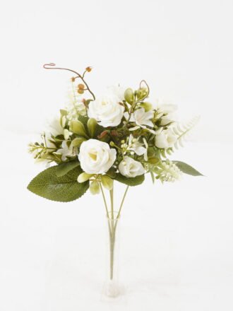 Artificial Flower 20*20*30cm Rose*5 bush GS-67122002-Z1 Flowers Bush 3,000+ sqm showroom with thousands of artificial flowers, plants & trees ready for global sourcing.