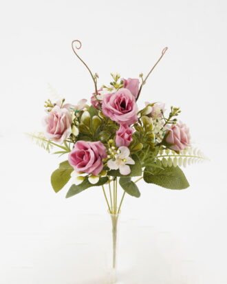 Artificial Flower 20*20*30cm Rose*5 bush GS-67122002-Z1 Flowers Bush YeahFlower is one of Chinese leading OEM manufacturers and exporters , supplying the silk flowers, wholesale artificial trees