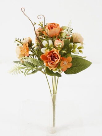 Artificial Flower 20*20*30cm Rose*5 bush GS-67122004-C1 Flowers Bush 3,000+ sqm showroom with thousands of artificial flowers, plants & trees ready for global sourcing.