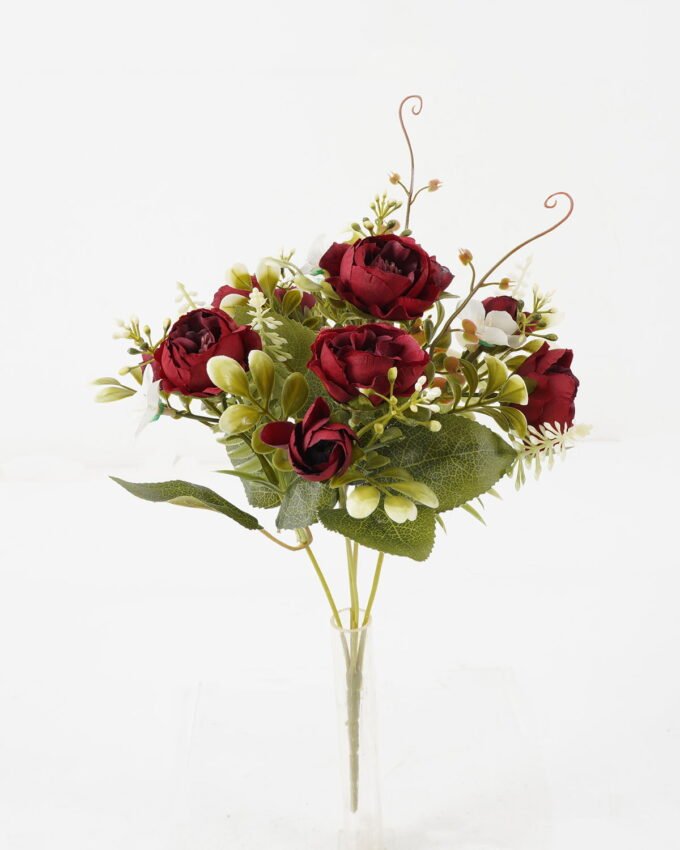 Artificial Flower 20*20*30cm Rose*5 bush GS-67122004-R1 Flowers Bush YeahFlower is one of Chinese leading OEM manufacturers and exporters , supplying the silk flowers, wholesale artificial trees