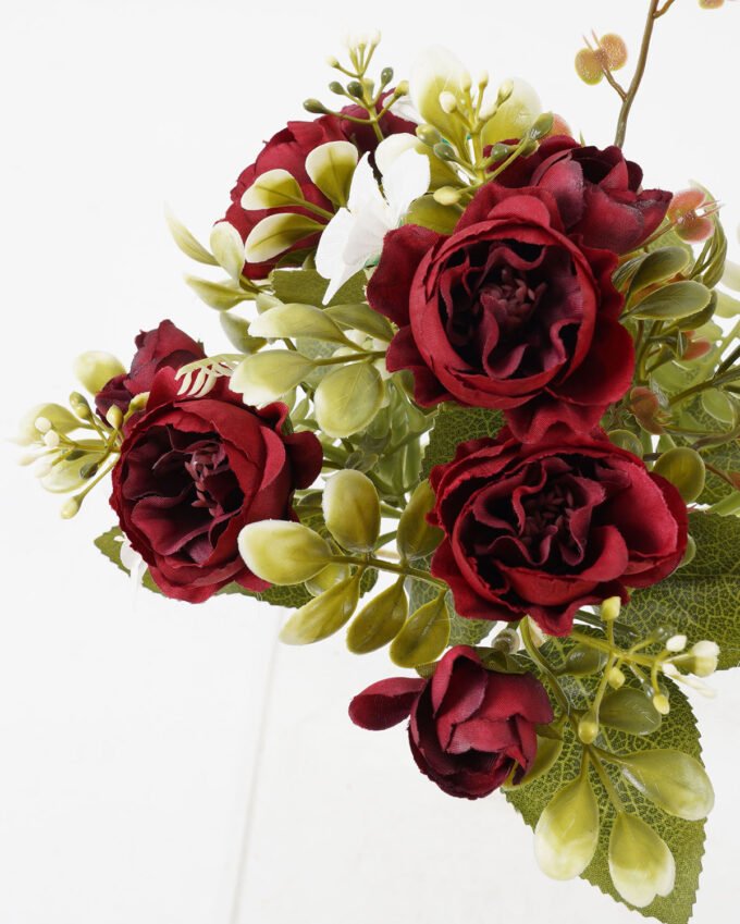 Artificial Flower 20*20*30cm Rose*5 bush GS-67122004-R1 Flowers Bush YeahFlower is one of Chinese leading OEM manufacturers and exporters , supplying the silk flowers, wholesale artificial trees