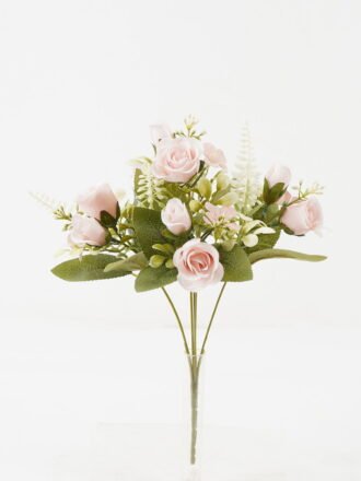 Artificial Flower 20*20*30cm Rose*5 bush GS-67122006-R1 Flowers Bush 3,000+ sqm showroom with thousands of artificial flowers, plants & trees ready for global sourcing.