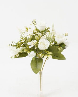 Artificial Flower 20*20*30cm Rose*5 bush GS-67122006-W1 Flowers Bush YeahFlower is one of Chinese leading OEM manufacturers and exporters , supplying the silk flowers, wholesale artificial trees