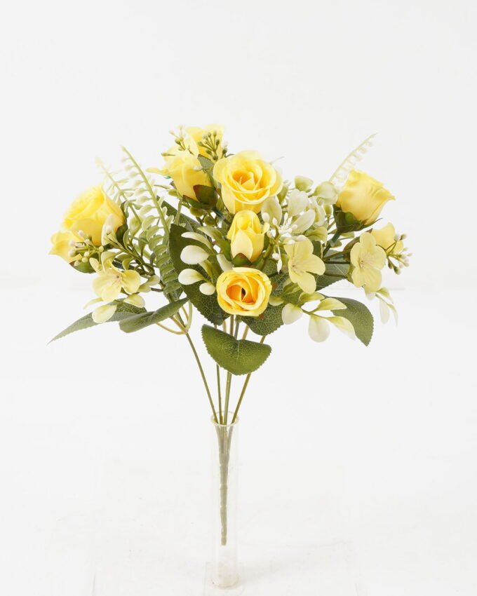 Artificial Flower 20*20*30cm Rose*5 bush GS-67122006-Y1 Flowers Bush YeahFlower is one of Chinese leading OEM manufacturers and exporters , supplying the silk flowers, wholesale artificial trees