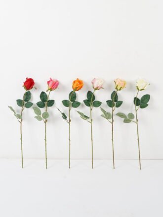 Artificial Flower 14*53cm Rose Single stem GS-12822003-R1 Single Flowers 3,000+ sqm showroom with thousands of artificial flowers, plants & trees ready for global sourcing.