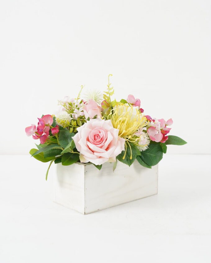 Artificial Flower 26*20*22cm Rose arrangement in Wooden pot GS-03322045-P1 Potted Flowers&Plants YeahFlower is one of Chinese leading OEM manufacturers and exporters , supplying the silk flowers, wholesale artificial trees