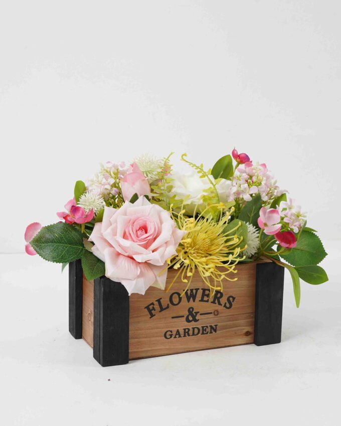 Artificial Flower 28*20*20.5cm Rose arrangement in Wooden pot GS-03322050-P1 Potted Flowers&Plants YeahFlower is one of Chinese leading OEM manufacturers and exporters , supplying the silk flowers, wholesale artificial trees