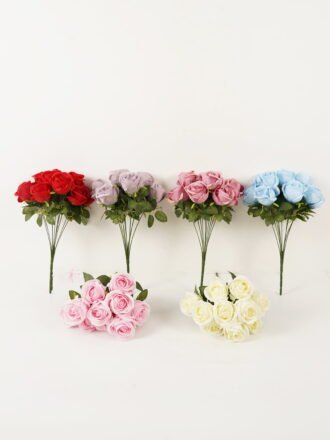 Artificial Flower 25*25*35cm Rose bush *10 GS-27422003-W1 Flowers Bush 3,000+ sqm showroom with thousands of artificial flowers, plants & trees ready for global sourcing.