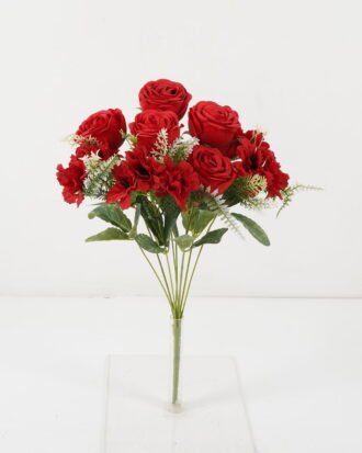 Artificial Flower 30*30*45cm Rose bush *9 GS-27422001-R1 Flowers Bush YeahFlower is one of Chinese leading OEM manufacturers and exporters , supplying the silk flowers, wholesale artificial trees