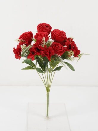 Artificial Flower 30*30*45cm Rose bush *9 GS-27422001 Flowers Bush 3,000+ sqm showroom with thousands of artificial flowers, plants & trees ready for global sourcing.