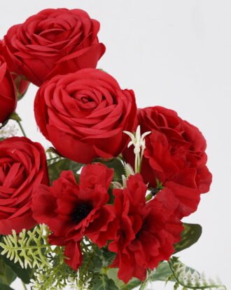 Artificial Flower 30*30*45cm Rose bush *9 GS-27422001-R1 Flowers Bush YeahFlower is one of Chinese leading OEM manufacturers and exporters , supplying the silk flowers, wholesale artificial trees