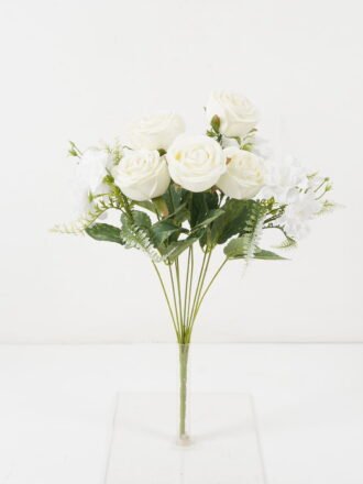 Artificial Flower 30*30*45cm Rose bush *9 GS-27422001-R1 Flowers Bush 3,000+ sqm showroom with thousands of artificial flowers, plants & trees ready for global sourcing.