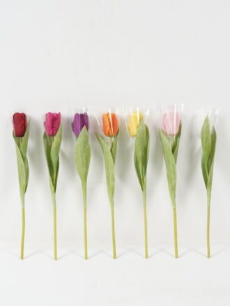 Artificial Flower 3*35cm Tulip single stem real touch GS-66222004-O1 Single Flowers 3,000+ sqm showroom with thousands of artificial flowers, plants & trees ready for global sourcing.