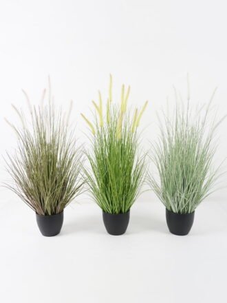 Artificial Grass 45*45*76cm Cattail grass *7 in PP pot GS-45722007 Grass&PLANT 3,000+ sqm showroom with thousands of artificial flowers, plants & trees ready for global sourcing.