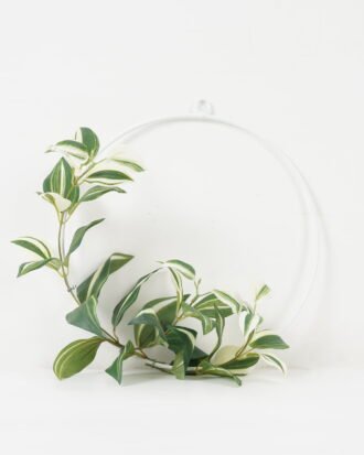 Artificial Plant 35*10*30cm Eyebrows leaf wreath GS-65722005 WREATH YeahFlower is one of Chinese leading OEM manufacturers and exporters , supplying the silk flowers, wholesale artificial trees