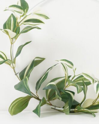 Artificial Plant 35*10*30cm Eyebrows leaf wreath GS-65722005 WREATH YeahFlower is one of Chinese leading OEM manufacturers and exporters , supplying the silk flowers, wholesale artificial trees