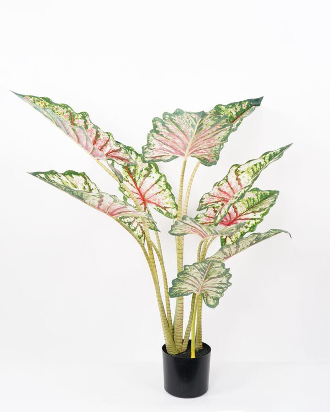 Artificial Tree 80*70*110CM Tabby taro tree in pp pot GS-48522014 Tree&Plant YeahFlower is one of Chinese leading OEM manufacturers and exporters , supplying the silk flowers, wholesale artificial trees