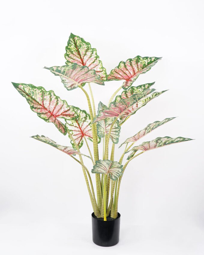 Artificial Tree 85*80*140CM Tabby taro tree in pp pot GS-48522015 Tree&Plant YeahFlower is one of Chinese leading OEM manufacturers and exporters , supplying the silk flowers, wholesale artificial trees