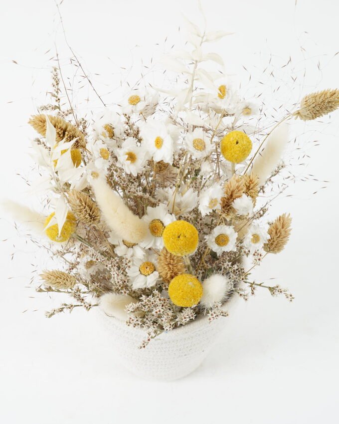 Dried Flowers 17*30cm natural items in Fabric basket GS-56622017JJA Bouquet 3,000+ sqm showroom with thousands of artificial flowers, plants & trees ready for global sourcing.