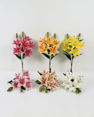 Artificial Flower 60CM  Lily  bush GS-64922011 Flowers Bush YeahFlower is one of Chinese leading OEM manufacturers and exporters , supplying the silk flowers, wholesale artificial trees