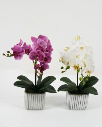 Artificial Flower 23*23*33cm Cymbidium in Cement pot GS-22222035 Potted Flowers&Plants YeahFlower is one of Chinese leading OEM manufacturers and exporters , supplying the silk flowers, wholesale artificial trees