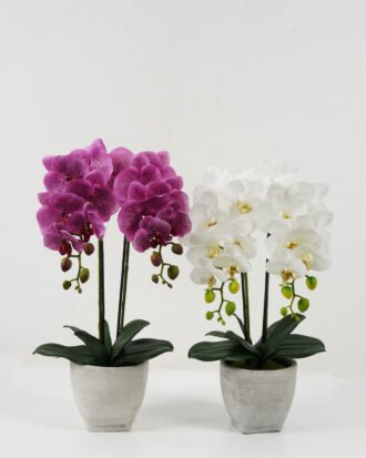 Artificial Flower 30*30*50cm Cymbidium in Cement pot GS-22222036 Potted Flowers&Plants YeahFlower is one of Chinese leading OEM manufacturers and exporters , supplying the silk flowers, wholesale artificial trees