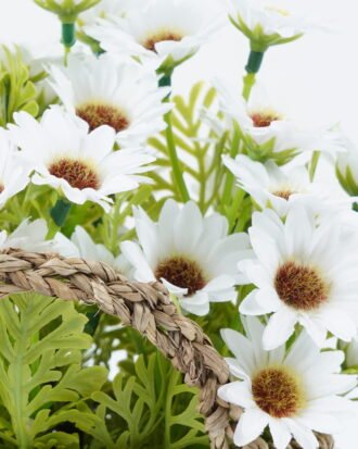 Artificial Flower 20*15*23cm Daisy in Basket GS-03322106P1P40-W1 Potted Flowers&Plants YeahFlower is one of Chinese leading OEM manufacturers and exporters , supplying the silk flowers, wholesale artificial trees