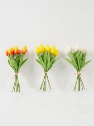 Artificial Flower 13*13*29cm Tulip *5 GS-24522003 Bouquet 3,000+ sqm showroom with thousands of artificial flowers, plants & trees ready for global sourcing.