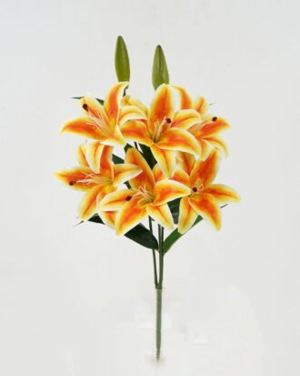 Artificial Flower 33*33*59cm  Lily  bush GS-64922011-O1 Flowers Bush YeahFlower is one of Chinese leading OEM manufacturers and exporters , supplying the silk flowers, wholesale artificial trees