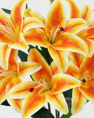 Artificial Flower 33*33*59cm  Lily  bush GS-64922011-O1 Flowers Bush YeahFlower is one of Chinese leading OEM manufacturers and exporters , supplying the silk flowers, wholesale artificial trees
