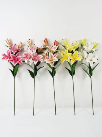 Artificial Flower 25*25*87cm Lily  single stem GS-64922021-P1 Single Flowers 3,000+ sqm showroom with thousands of artificial flowers, plants & trees ready for global sourcing.