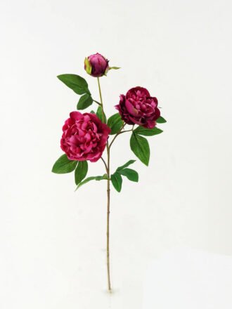 Artificial Flower 25*25*74cm Peony *3 single stem GS-46322002-R2 Single Flowers 3,000+ sqm showroom with thousands of artificial flowers, plants & trees ready for global sourcing.