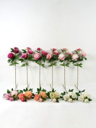 Artificial Flower 20*20*65cm Peony single stem GS-46322001-Z1 Single Flowers 3,000+ sqm showroom with thousands of artificial flowers, plants & trees ready for global sourcing.